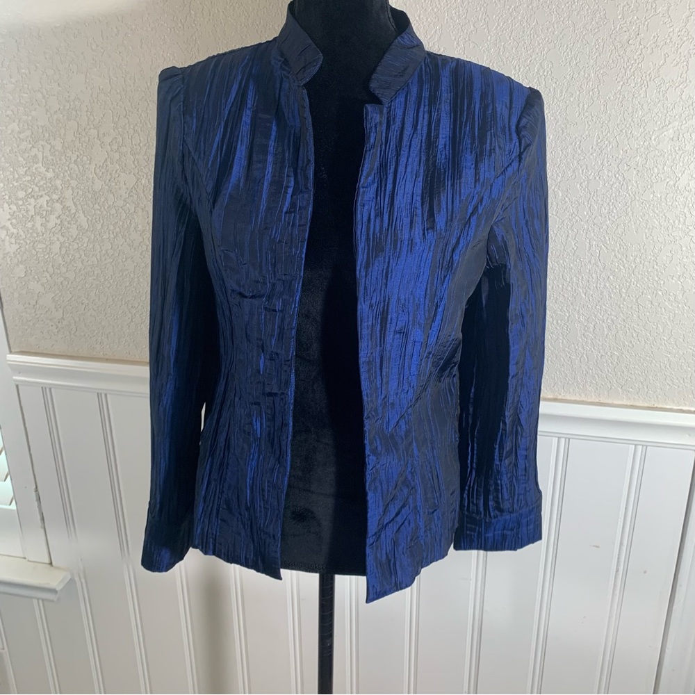 Vintage Trail Jay dressy shiny lightweight open front cover jacket top